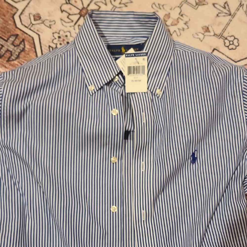 Ralph Lauren Blue Striped Men's Shirt